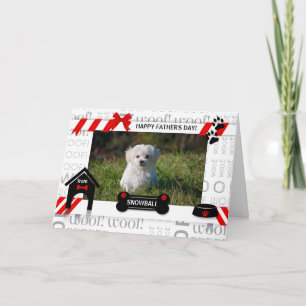 de la Fête des pères rouge chien Horz Pet Carte ph