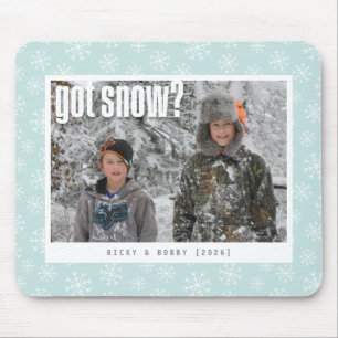 "de la neige ?" Tapis de souris de vacances - 1 Ph