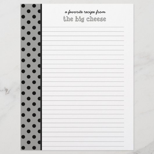 De la page de recette de la cuisine de Nana Polka  (Devant)