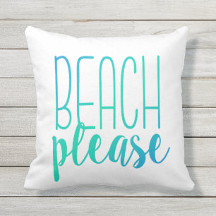 De la plage coussin d'Ombre de turquoise svp
