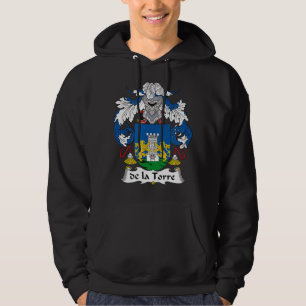 De la Torre Coat of Arms Family Crest Hoodie