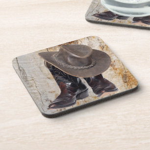 De Laarzen en het Pet van de cowboy Bier Onderzetter