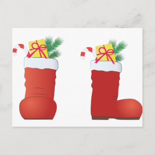 De Laarzen van Kerstmis Feestdagenkaart