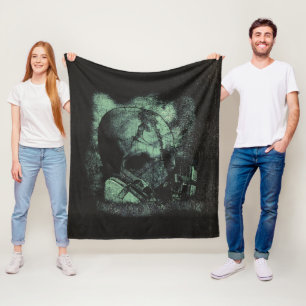 De laatste adem - Techno-Dystopian Streetwear Fleece Deken