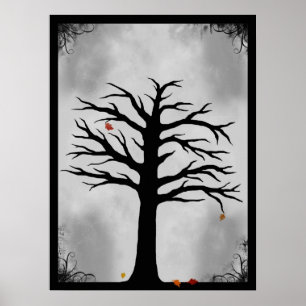 De laatste bladeren van de Herfst - het Poster van