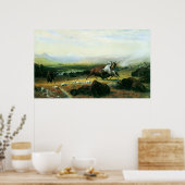De laatste buffel van Bierstadt Poster (Keuken)