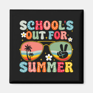 De laatste dag van de schoolleraar in de zomer magneet