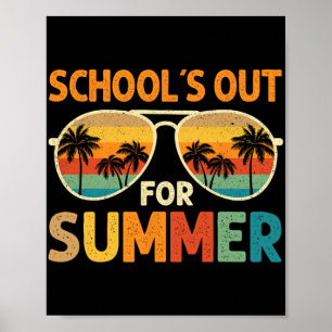 De laatste dag van de schoolleraar in de zomer poster