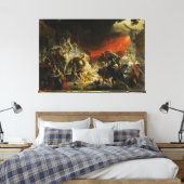 De laatste dag van Pompeii door Karl Briullov Vesu Canvas Afdruk (Insitu (Slaapkamer))