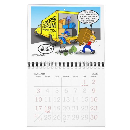 De laatste dag zijkant kalender (Jan 2027)