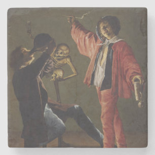 De laatste druppel bier voordat het feest eindigt stenen onderzetter