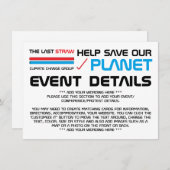 De laatste druppel, het klimaatveranderingsdetail informatiekaartje (Voorkant / Achterkant)