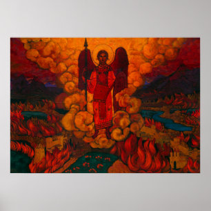 De laatste engel van Nicholas Roerich Poster