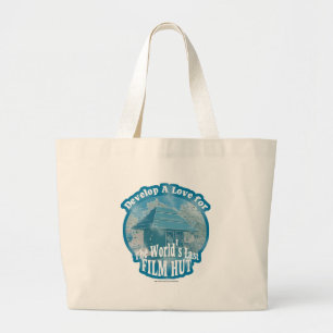 De laatste filmhut ter wereld! grote tote bag