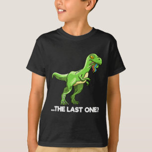 De laatste grappige eet laatste eenhoorn t rex din t-shirt