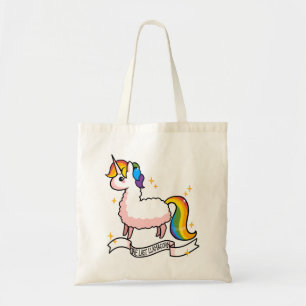 De laatste llamacorn tote bag