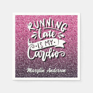 DE LAATSTE LOOP IS MIJN CARDIO GLITTER-TYPOGRAFIE SERVET