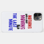 De laatste minuut ~ Procrastinator Typografie Case-Mate iPhone Case (Achterkant (horizontaal))