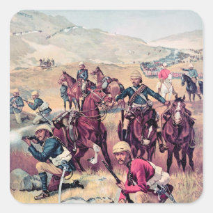 De laatste schok in de Soudan Vierkante Sticker