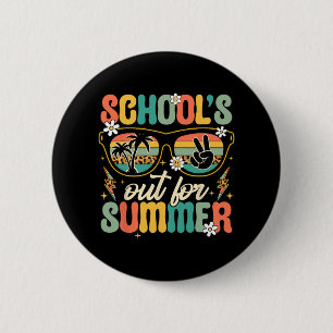 De laatste schooldag is uit voor Summer Teacher Bo Ronde Button 5,7 Cm