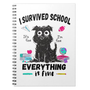 De laatste schooldag overleefde ik school notitieboek