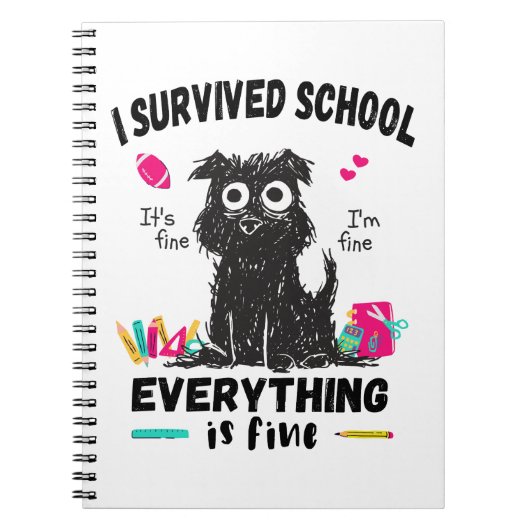 De laatste schooldag overleefde ik school notitieboek (Voorkant)