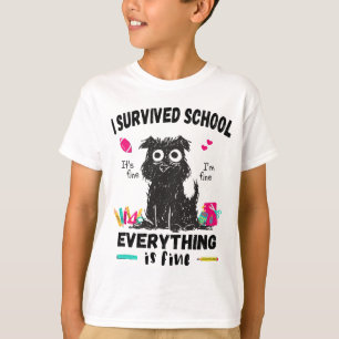 De laatste schooldag overleefde ik school t-shirt