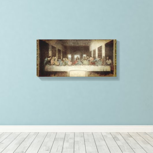 De laatste Supper Canvas druk Afdruk (Insitu (Houten vloer))