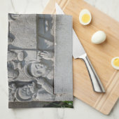 De laatste Supper Gravestone Theedoek (Quarter Fold)