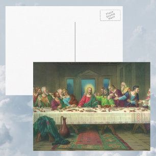 De laatste Supper oorspronkelijk door Leonardo da  Briefkaart