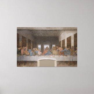 De laatste Supper/Última Cena van Leonardo da Vinc Canvas Afdruk