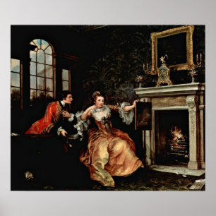 De laatste trek van de dame. door William Hogarth Poster