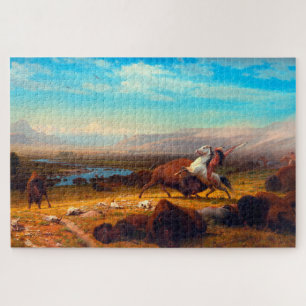 De laatste van de buffels Albert Bierstadt 1888 Legpuzzel