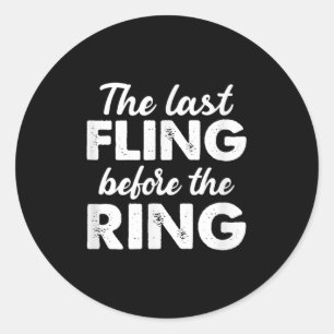 De laatste vlucht voor de ring Bachelor Bacheloret Ronde Sticker