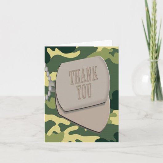 De Labels Camo van de Hond van het leger danken u Bedankkaart (Voorkant)