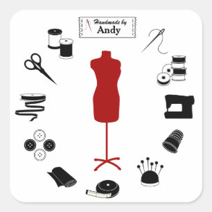 De labelstickers aanpassen vierkante sticker