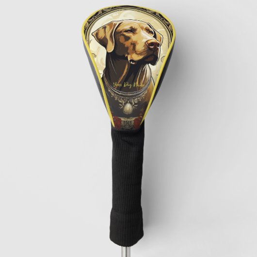 De Labrador Retriever Dog 001 - Natalia Mucha Golfheadcover (Voorkant)