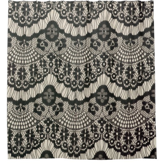 De lace-opening van de verbinding.  Fantele sierbl Douchegordijn (Voorkant)