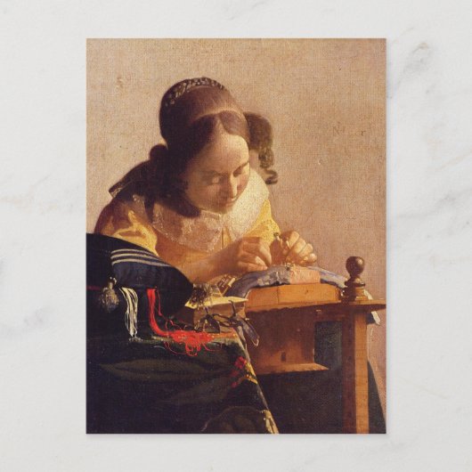 De Lacemaker door Johannes Vermeer Briefkaart (Voorkant)