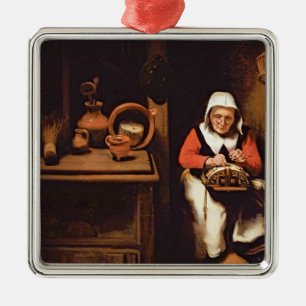 De lacemaker metalen ornament