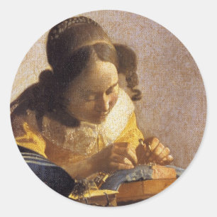 De lacemaker ronde sticker