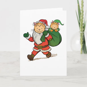 De lach-uit-luide Kerstkaarten van Katten Feestdagen Kaart