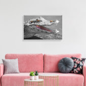 De lachende krokodil en de vliegen canvas afdruk (Insitu (Woonkamer))