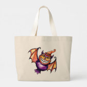 De lachende vleermuis grote tote bag (Achterkant)