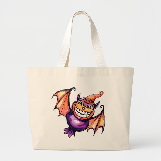 De lachende vleermuis grote tote bag (Voorkant)