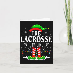 De Lacrosse Elf Grappig Matching Xmas Lacrosse Chr Kaart