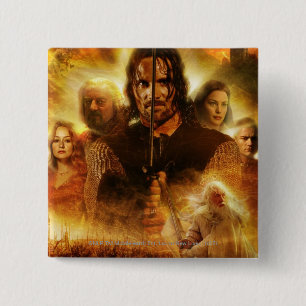 DE LAD VAN DE KRUIDEN: ROTK Aragorn Movie Poster Vierkante Button 5,1 Cm