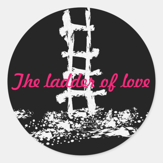 De ladder liefde - sticker (Voorkant)