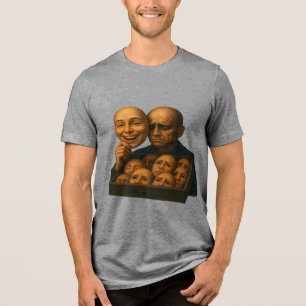 De lade van gezichten Tri-Blend shirt