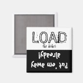 De lading maakt FUNNY leeg! Dishwasher Magnet Magneet (Voorkant / Achterkant)